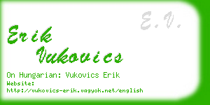 erik vukovics business card